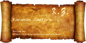 Karakas Zamfira névjegykártya